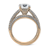 This classically styled white gold engagement ring is set with 1.30 ctw of shimmering white diamonds in a stunning design.