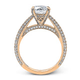 This classically styled white gold engagement ring is set with 1.30 ctw of shimmering white diamonds in a stunning design.