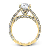 This classically styled white gold engagement ring is set with 1.30 ctw of shimmering white diamonds in a stunning design.