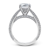 This classically styled white gold engagement ring is set with 1.30 ctw of shimmering white diamonds in a stunning design.