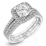 Featuring an eye-catching modern design, this white gold ring is accentuated with a dazzling .50 ctw round cut white diamonds.