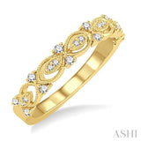 1/6 Ctw Round Diamond Wedding Band with in 14K Yellow Gold