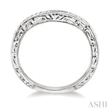 1/6 Ctw Round Cut Diamond Matching Wedding Band in 14K White Gold