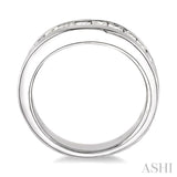 1 Ctw Princess Cut Diamond Matching Wedding Band in 14K White Gold