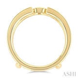 1/2 Ctw Channel Set Round Cut Diamond Insert Ring in 14K Yellow Gold