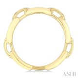 1/20 Ctw Bold Open Window Oval Shaped Round Cut Diamond Fashion Ring in 10K Yellow Gold