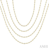 5 1/2 Ctw Bezel Set Round Cut Diamond Layered 60-Inch Necklace in 14K Yellow Gold