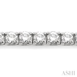 9 Ctw Square Shape Round Cut Diamond Tennis Bracelet in 14K White Gold