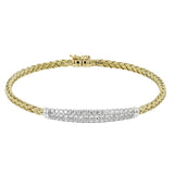 The perfect addition to any stack or worn alone, this 18K yellow gold bangle bracelet features 1.32cttw diamonds.