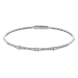 18k WG geometric bangle bracelet glistens with 0.54 ctw of diamonds