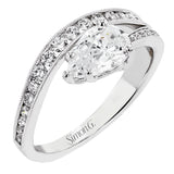Bold shapes crafted in 18k white gold and diamonds make this ring unforgettable.