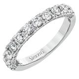 This classic straight band stands out from the crows due to its full 1.00 ctw of diamonds that sparkle and shine.