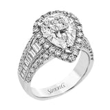 This gorgeous engagement ring makes quite the appearance with .83 ctw of round diamonds along with .83 ctw of baguette diamonds.
