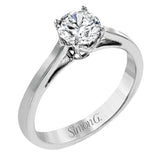 The sleek, modern design of this white gold ring only serves to accentuate the beauty of its centerpiece.