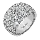 This wonderful, contemporary wedding band glitters with a remarkable 3.01 ctw of round white diamonds set in white gold.