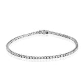 This 18k gold style is a refined take on a classic tennis bracelet, with 2.00 ctw of white diamonds shining brightly.