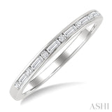 1/5 Ctw Baguette and Round Cut Diamond Stackable Fashion Band in 10K White Gold