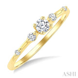 1/5 Ctw Round Cut Diamond Stackable Fashion Ring in 10K Yellow Gold