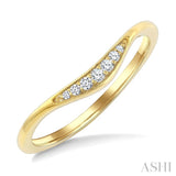 1/20 Ctw Round Cut Diamond Curved Stackable Band in 10K Yellow Gold