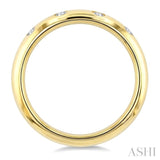 1/6 Ctw Round Cut Diamond Flush Set Mosaic Dome Bold Band in 10K Yellow Gold