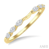 1/4 Ctw Marquise Cut Diamond Fashion Curved Band in 14K Yellow Gold