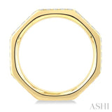 1/2 Ctw Eternity Round Cut Diamond Geometric Wedding Band in 14K Yellow Gold