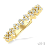 1/5 Ctw Circular Link Round Cut Diamond Fashion Band in 14K Yellow Gold