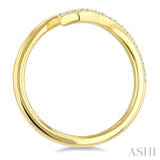 1/5 Ctw Serpent Round Cut Diamond Open Fashion Ring in 10K Yellow Gold