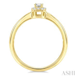 1/4 Ctw Octagon and Round Cut Diamond Fashion Halo Ring in 14K Yellow Gold