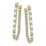 These versatile earrings can be worn in two ways, transforming from a line of diamonds into soft hoops. They're perfect for going from day to night.