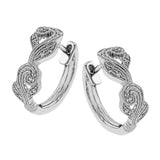 These vintage-inspired hoop earrings have a milgrain accented filigree design and are set with .20 ctw of white diamonds.