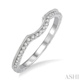 1/8 Ctw Round Cut Diamond Wedding Band in 14K White Gold