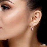 1/3 Ctw White and Champagne Brown Round Cut Diamond Earrings in 10K Rose Gold