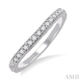 1/6 Ctw Round Cut Diamond Wedding Band in 14K White Gold