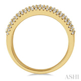 5/8 Ctw Triple Row Round Cut Diamond Fashion Band in 14K Yellow Gold
