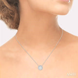 1/2 Ctw Lovebright Round Cut Diamond Pendant With Chain in 14K White Gold
