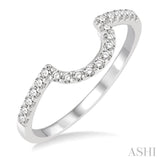 1/4 Ctw Round Cut Diamond Wedding Band in 14K White Gold
