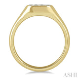 1/2 Ctw Cushion Shape Lovebright Diamond Ring in 14K Yellow and White Gold