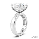1/6 Ctw Princess Shape Round Cut Diamond Semi-Mount Engagement Ring in 14K White Gold