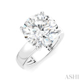 1/8 Ctw Round Shape Round Cut Diamond Semi-Mount Engagement Ring in 14K White Gold