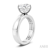1/20 Ctw Round Shape Round Cut Diamond Semi-Mount Engagement Ring in 14K White Gold