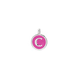 Pink Enamel Initial Charm