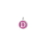 Pink Enamel Initial Charm