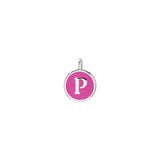 Pink Enamel Initial Charm