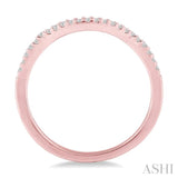 1/10 ctw Round Cut Diamond Wedding Band in 14K Rose Gold