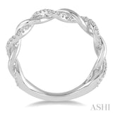 1/6 ctw Round Cut Diamond Twisted Ring in 10K White Gold