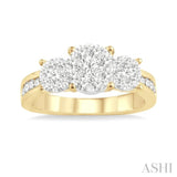 1/2 ctw Lovebright Round Cut Diamond Ring in 14K Yellow and White Gold