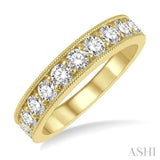 1.00 ctw Round Cut Diamond Wedding Band in 14K Yellow Gold