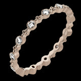 This diamond eternity band from our stackable collection in 14K rose gold, has alternating bezel set diamonds 0.31 ctw. and gold beads.