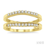 1/3 ctw Round Cut Diamond Insert Ring in 14K Yellow Gold